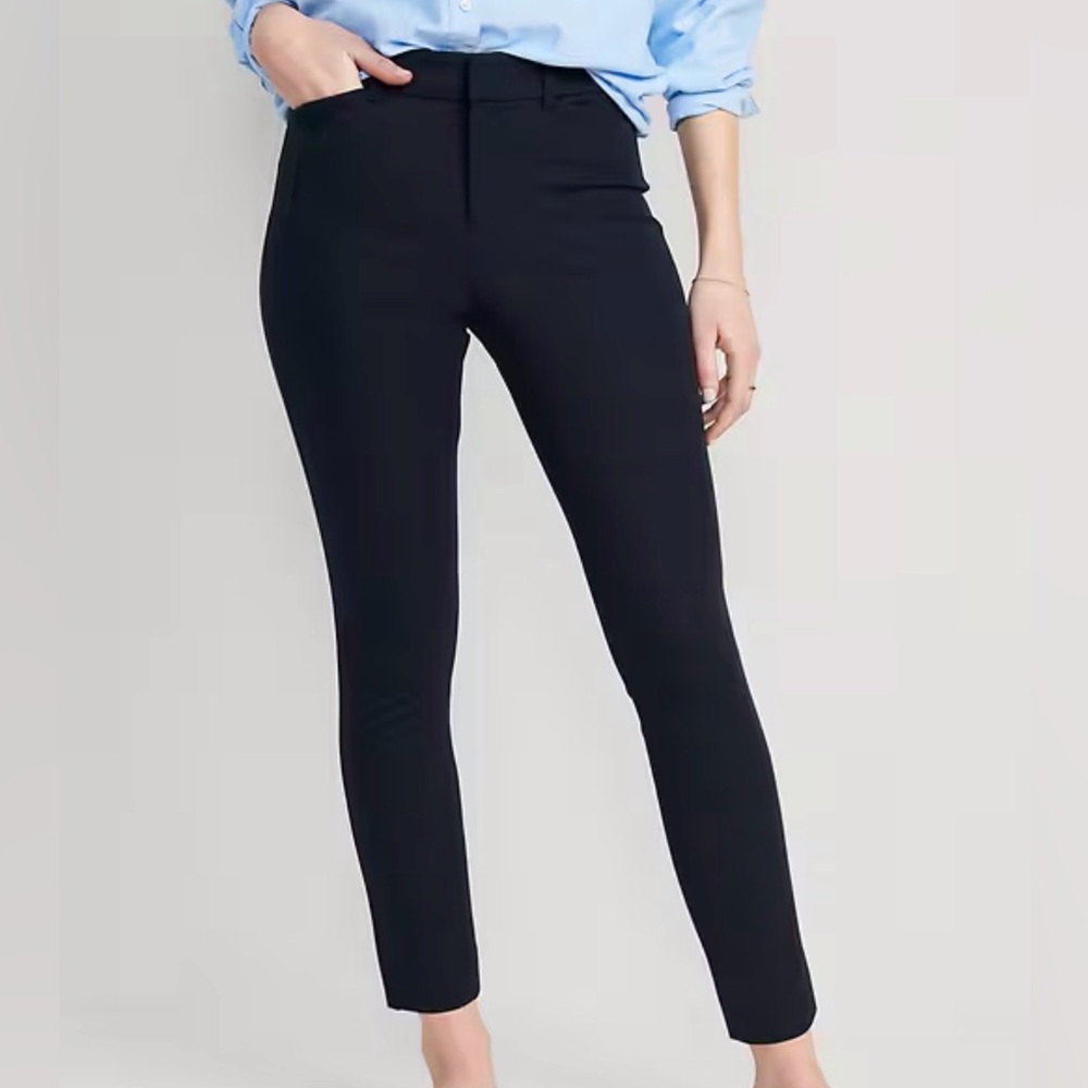 Old Navy High-Rise Skinny Ankle Pixie Pants 8Tall Navy